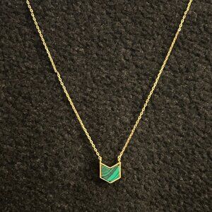 Malachite Chevron Pendant Necklace